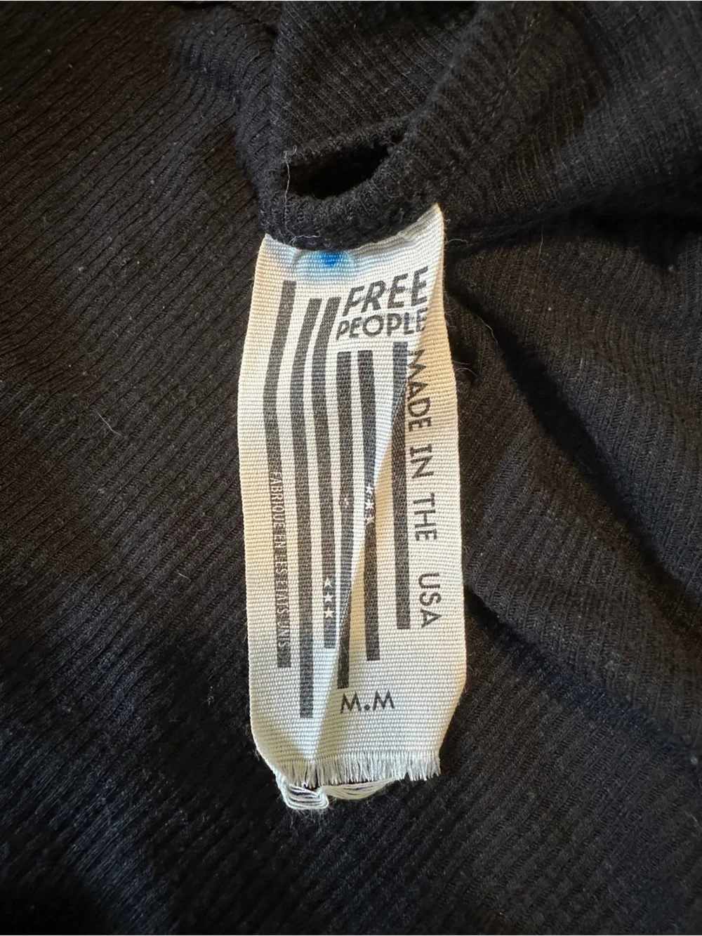 Free People Black Ribbed Racerback Tank - Picture 4 of 5